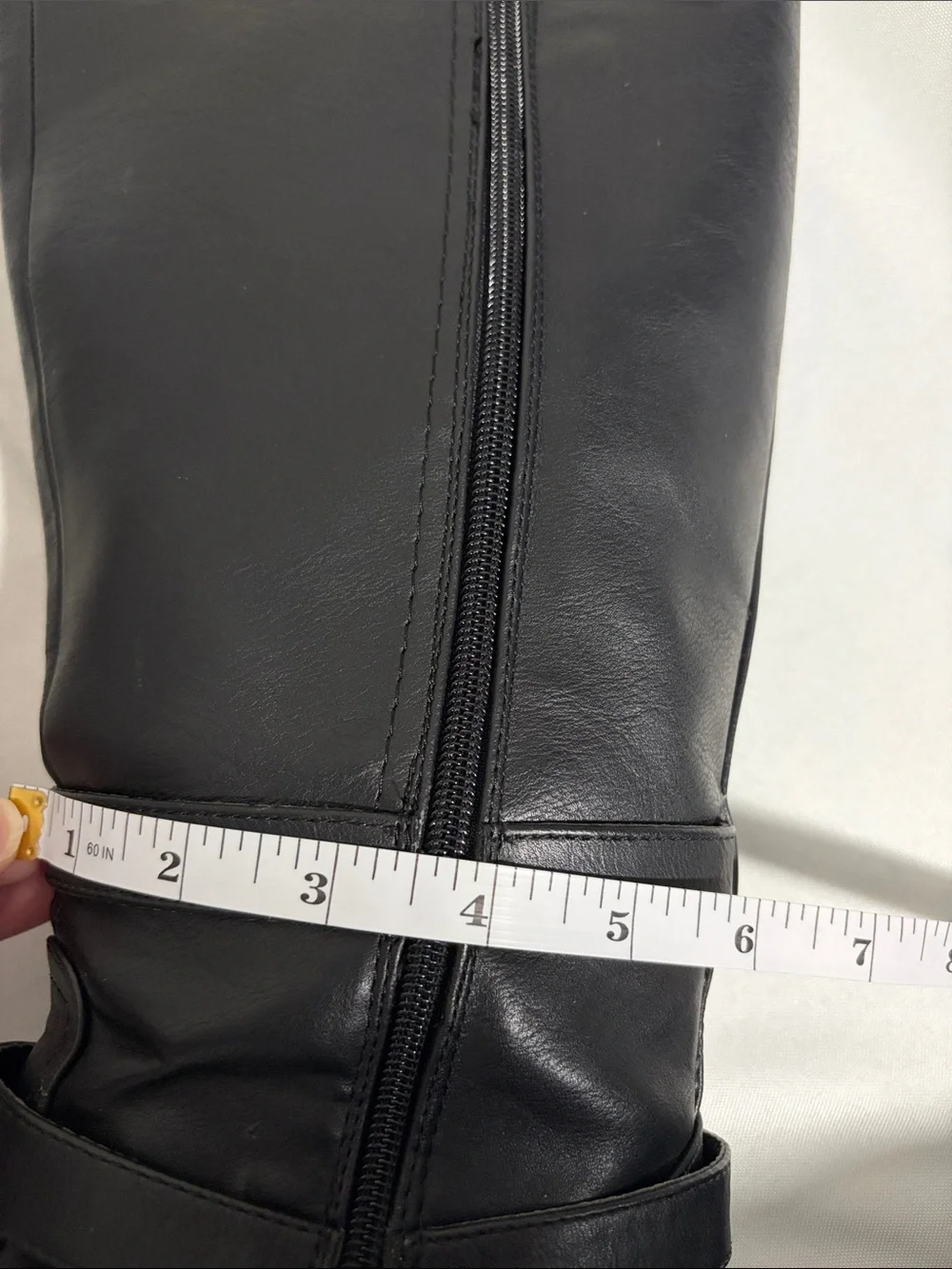 G by Guess Hyderi Black Knee High Riding Boots Buckle Harness Size 9